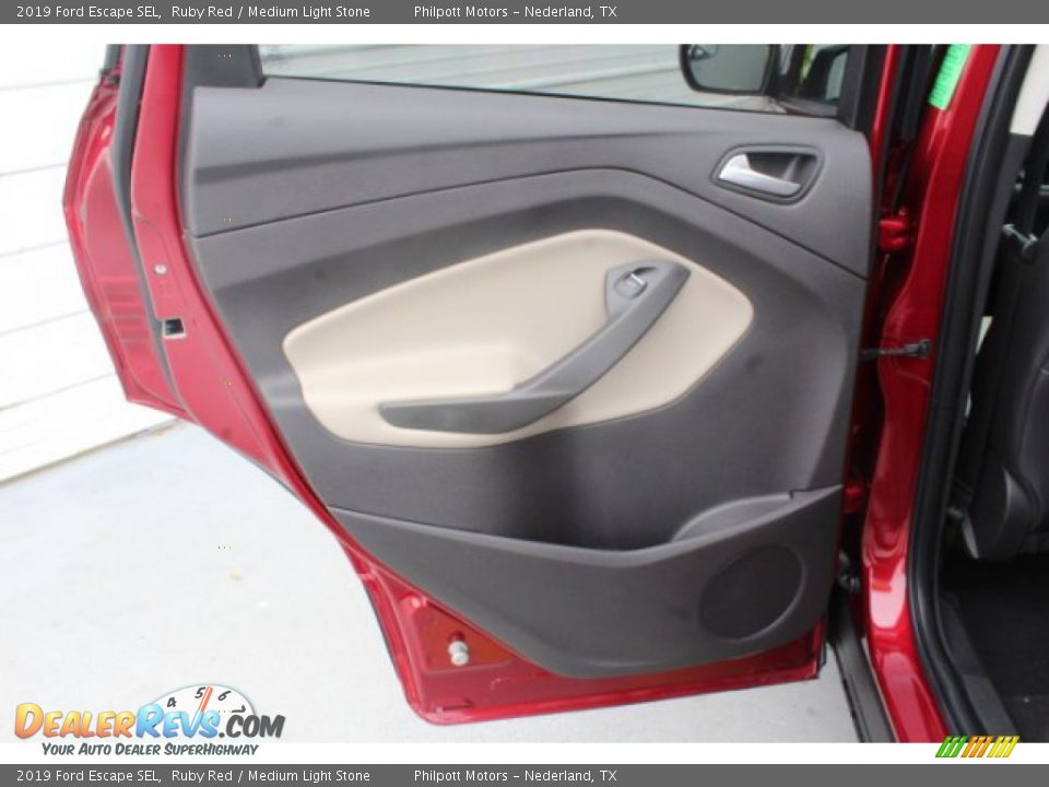 2019 Ford Escape SEL Ruby Red / Medium Light Stone Photo #17