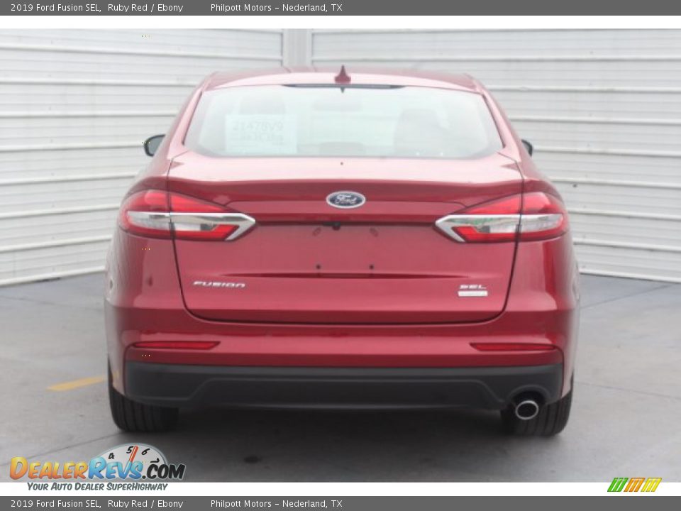 2019 Ford Fusion SEL Ruby Red / Ebony Photo #7