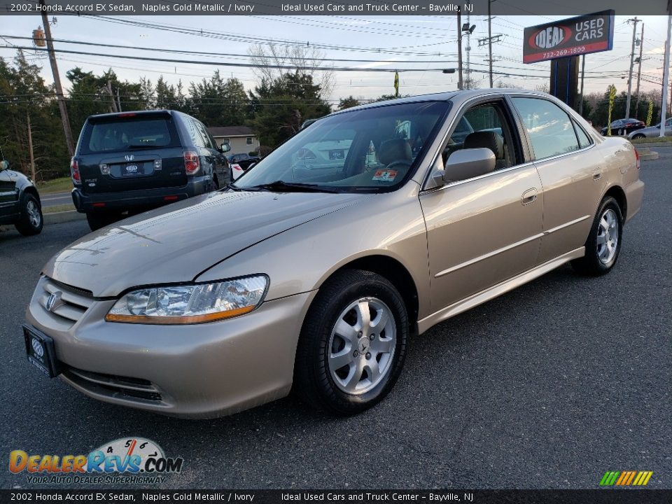 2002 Honda Accord EX Sedan Naples Gold Metallic / Ivory Photo #1