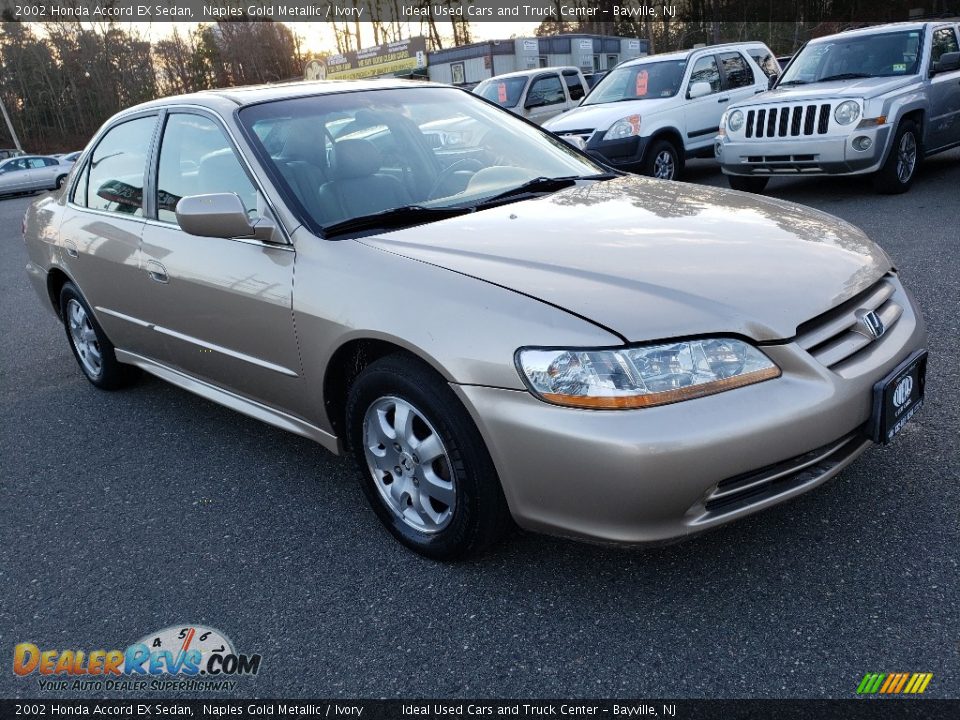 2002 Honda Accord EX Sedan Naples Gold Metallic / Ivory Photo #3