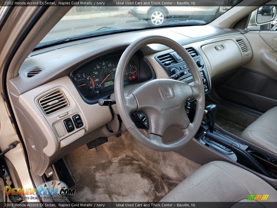 2002 Honda Accord EX Sedan Naples Gold Metallic / Ivory Photo #14