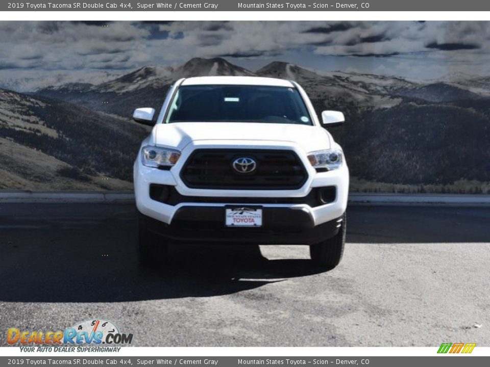 2019 Toyota Tacoma SR Double Cab 4x4 Super White / Cement Gray Photo #2