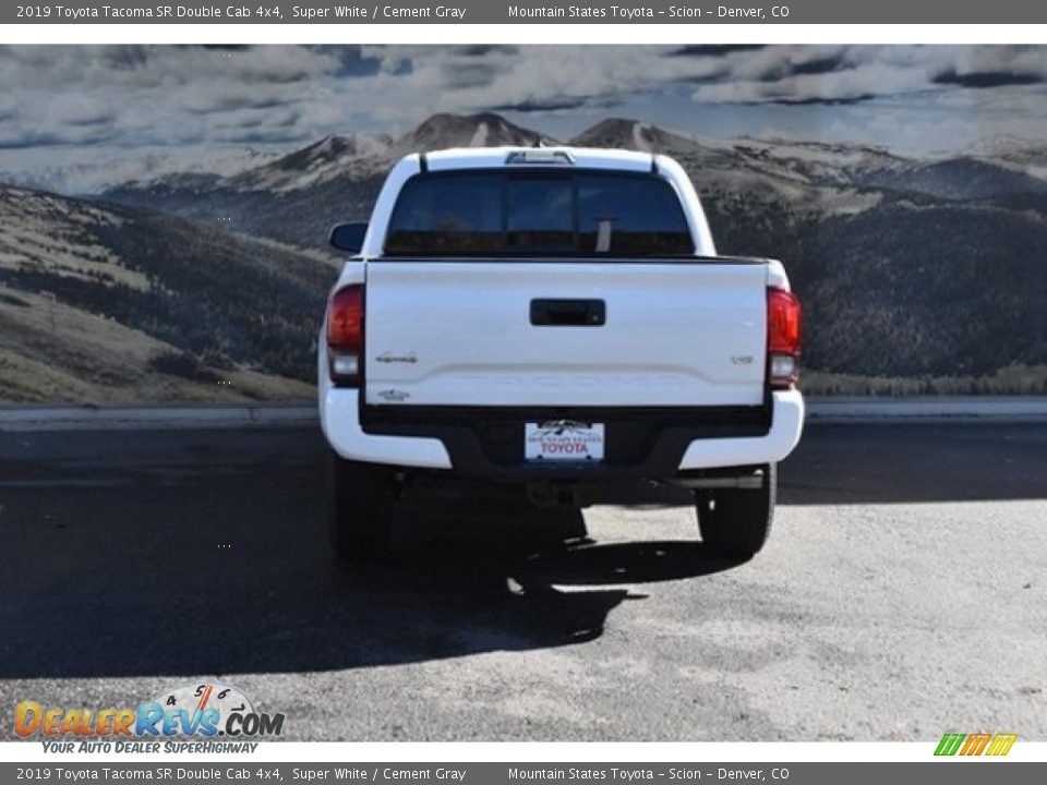 2019 Toyota Tacoma SR Double Cab 4x4 Super White / Cement Gray Photo #4