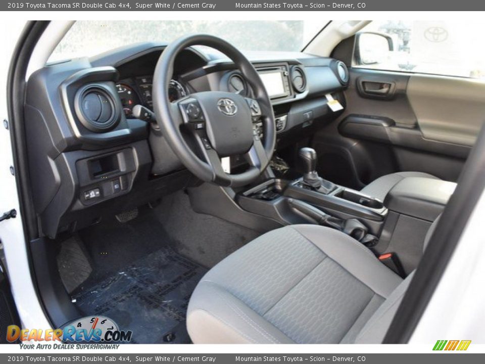 2019 Toyota Tacoma SR Double Cab 4x4 Super White / Cement Gray Photo #5