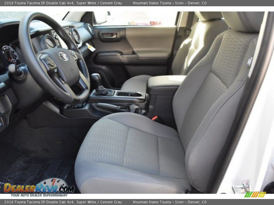 2019 Toyota Tacoma SR Double Cab 4x4 Super White / Cement Gray Photo #6