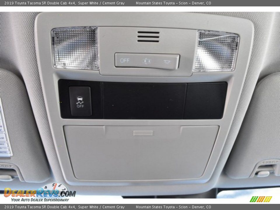 2019 Toyota Tacoma SR Double Cab 4x4 Super White / Cement Gray Photo #9