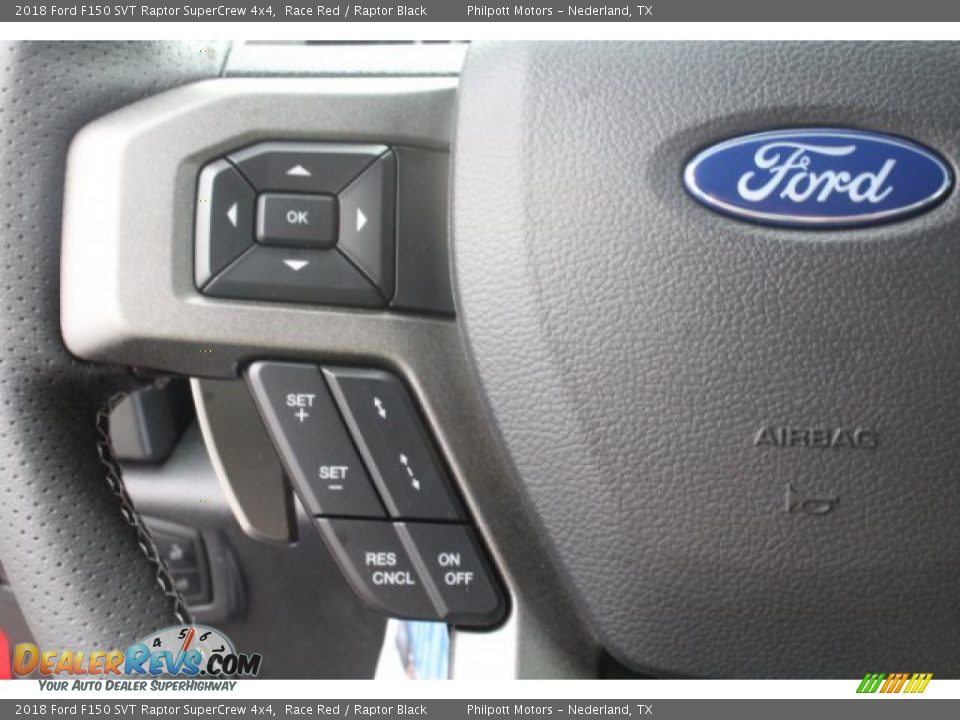 2018 Ford F150 SVT Raptor SuperCrew 4x4 Steering Wheel Photo #16