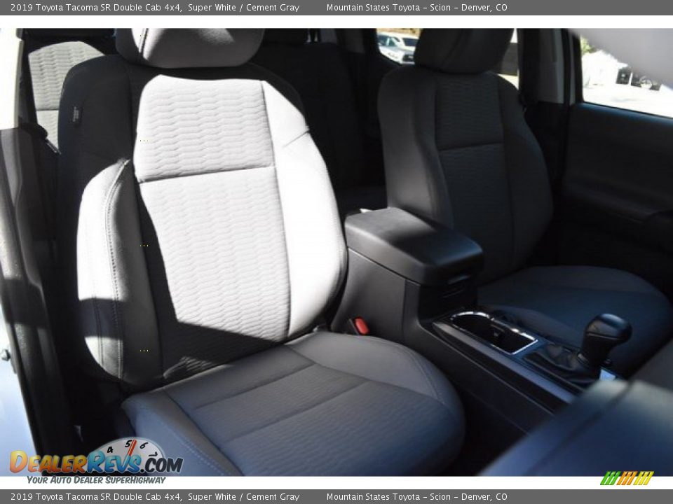 2019 Toyota Tacoma SR Double Cab 4x4 Super White / Cement Gray Photo #13