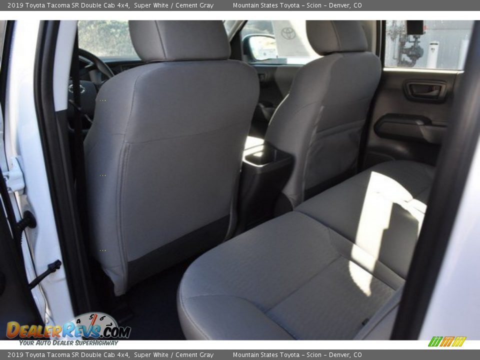 2019 Toyota Tacoma SR Double Cab 4x4 Super White / Cement Gray Photo #14