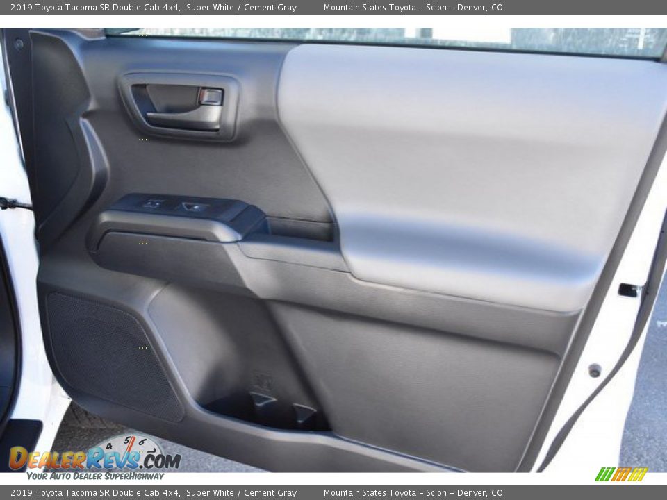 2019 Toyota Tacoma SR Double Cab 4x4 Super White / Cement Gray Photo #22