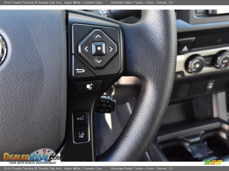 2019 Toyota Tacoma SR Double Cab 4x4 Super White / Cement Gray Photo #27