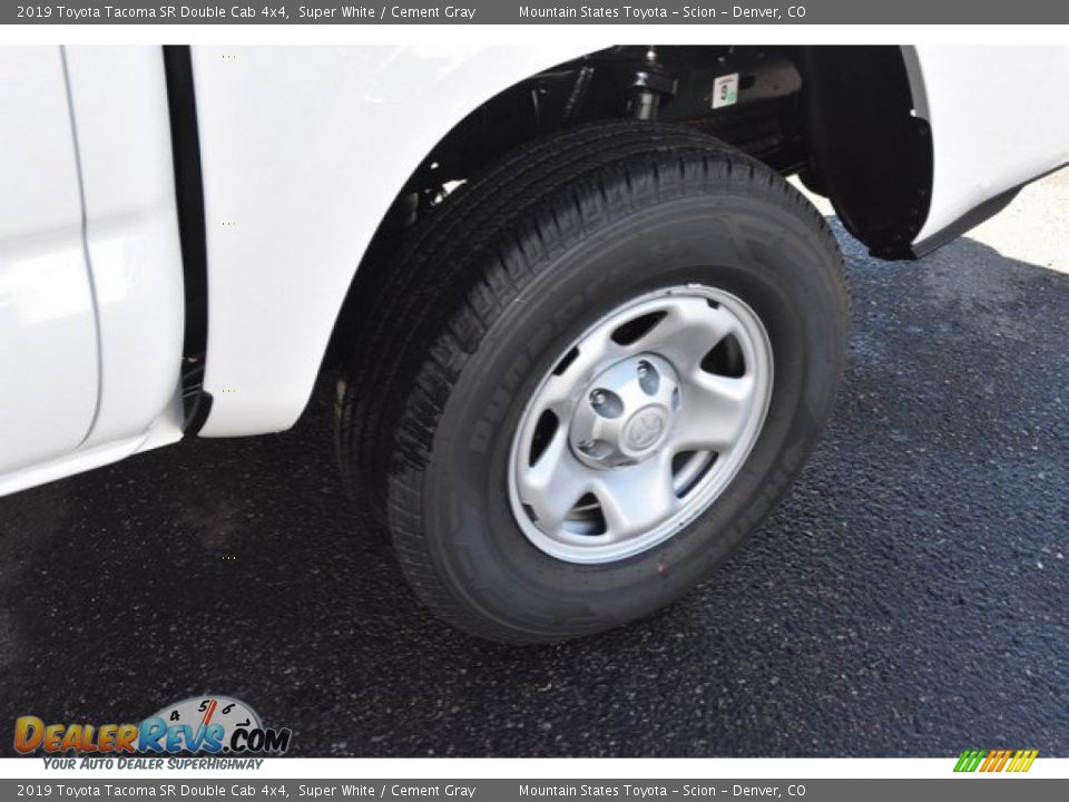 2019 Toyota Tacoma SR Double Cab 4x4 Super White / Cement Gray Photo #33