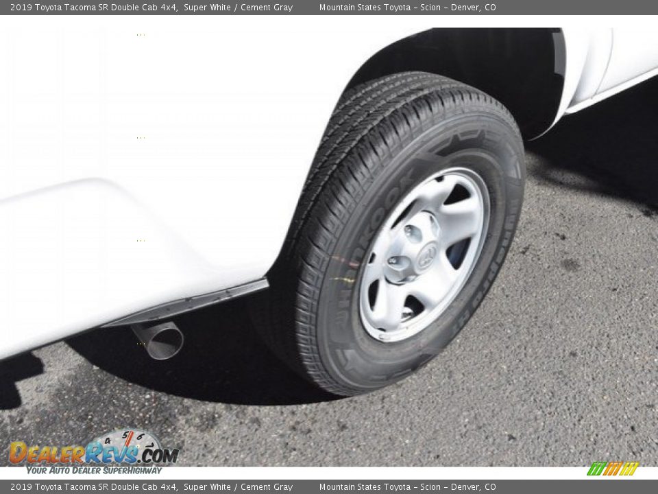 2019 Toyota Tacoma SR Double Cab 4x4 Super White / Cement Gray Photo #34