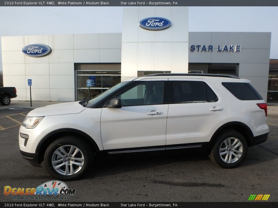 2019 Ford Explorer XLT 4WD White Platinum / Medium Black Photo #1