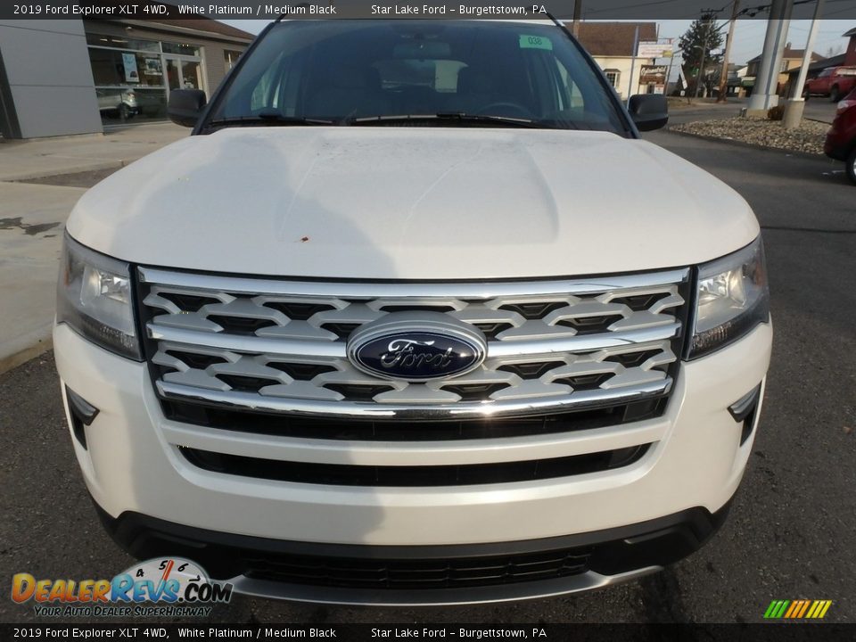 2019 Ford Explorer XLT 4WD White Platinum / Medium Black Photo #2