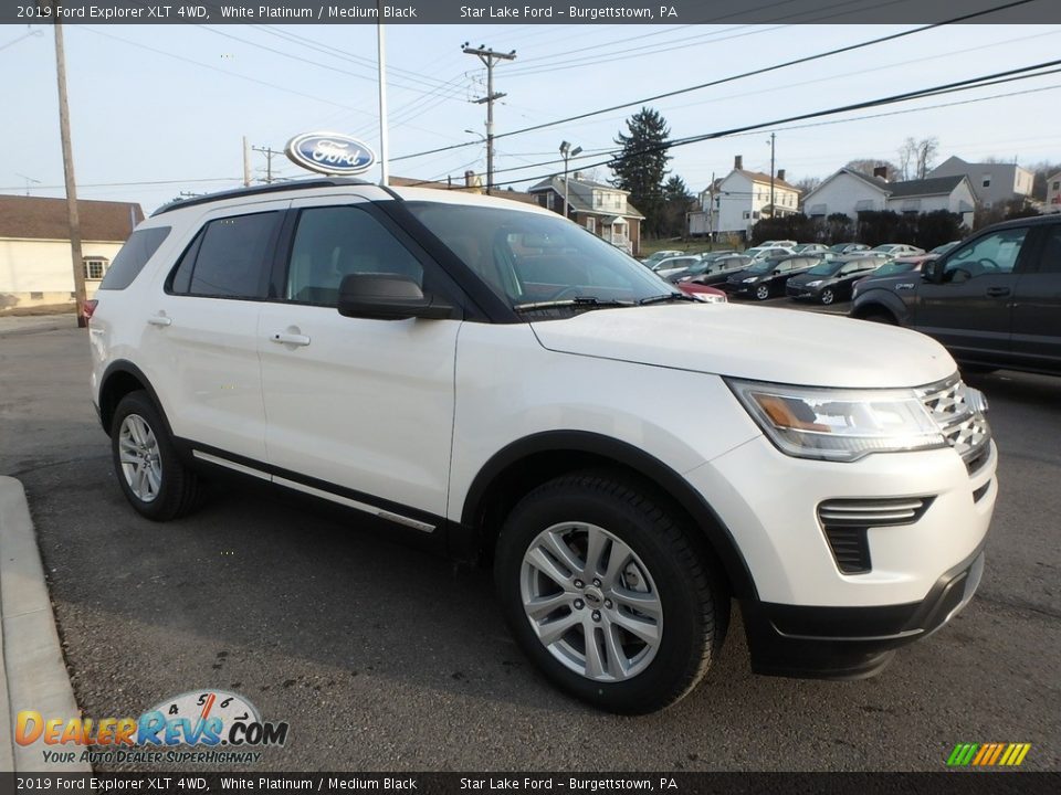 2019 Ford Explorer XLT 4WD White Platinum / Medium Black Photo #3