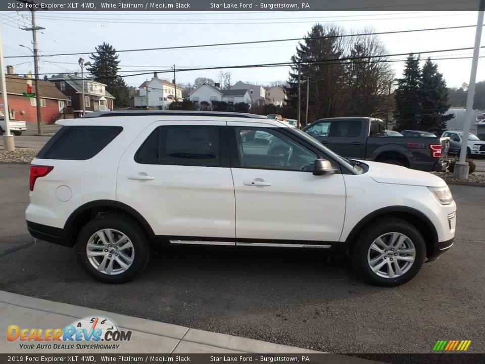 2019 Ford Explorer XLT 4WD White Platinum / Medium Black Photo #4