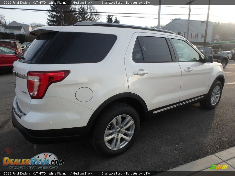 2019 Ford Explorer XLT 4WD White Platinum / Medium Black Photo #5
