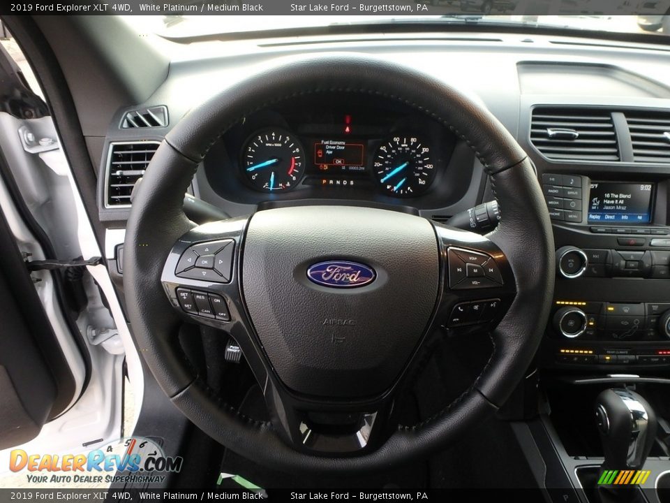 2019 Ford Explorer XLT 4WD White Platinum / Medium Black Photo #17
