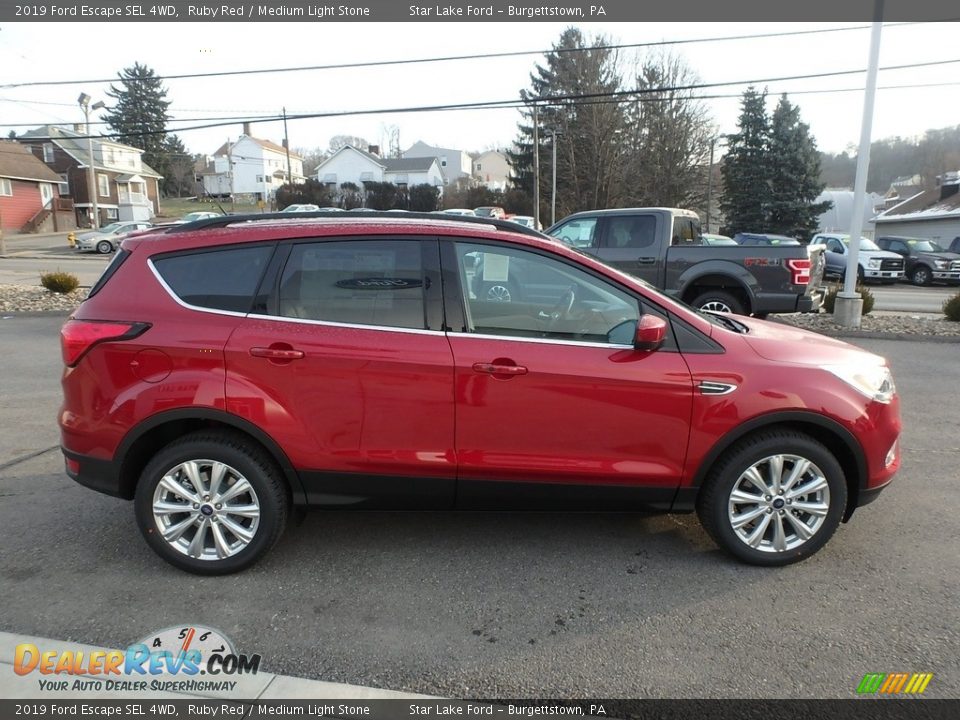 2019 Ford Escape SEL 4WD Ruby Red / Medium Light Stone Photo #4