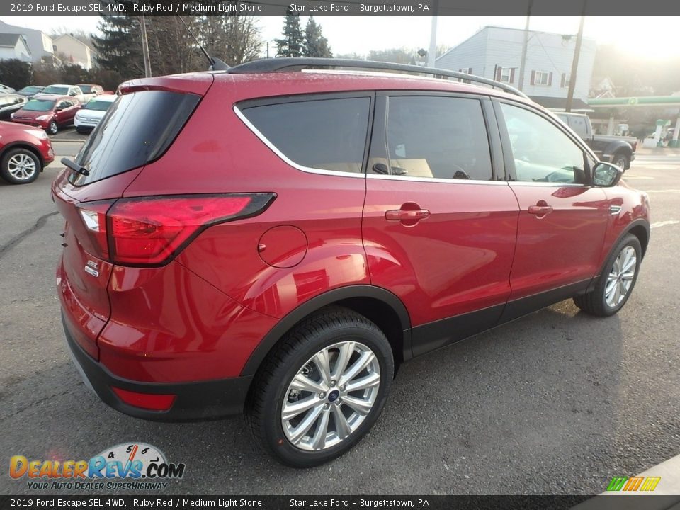 2019 Ford Escape SEL 4WD Ruby Red / Medium Light Stone Photo #5