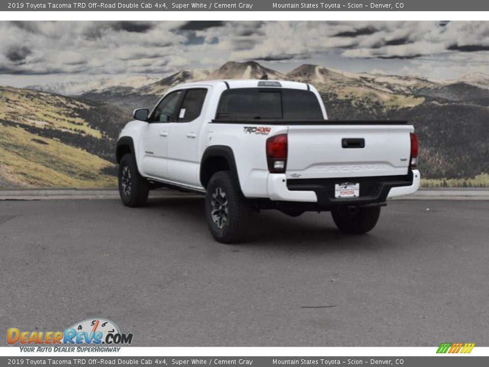 2019 Toyota Tacoma TRD Off-Road Double Cab 4x4 Super White / Cement Gray Photo #3