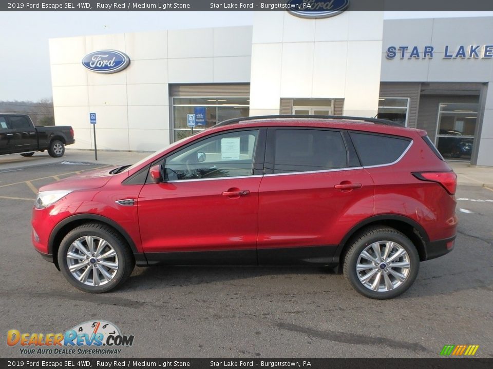 2019 Ford Escape SEL 4WD Ruby Red / Medium Light Stone Photo #9
