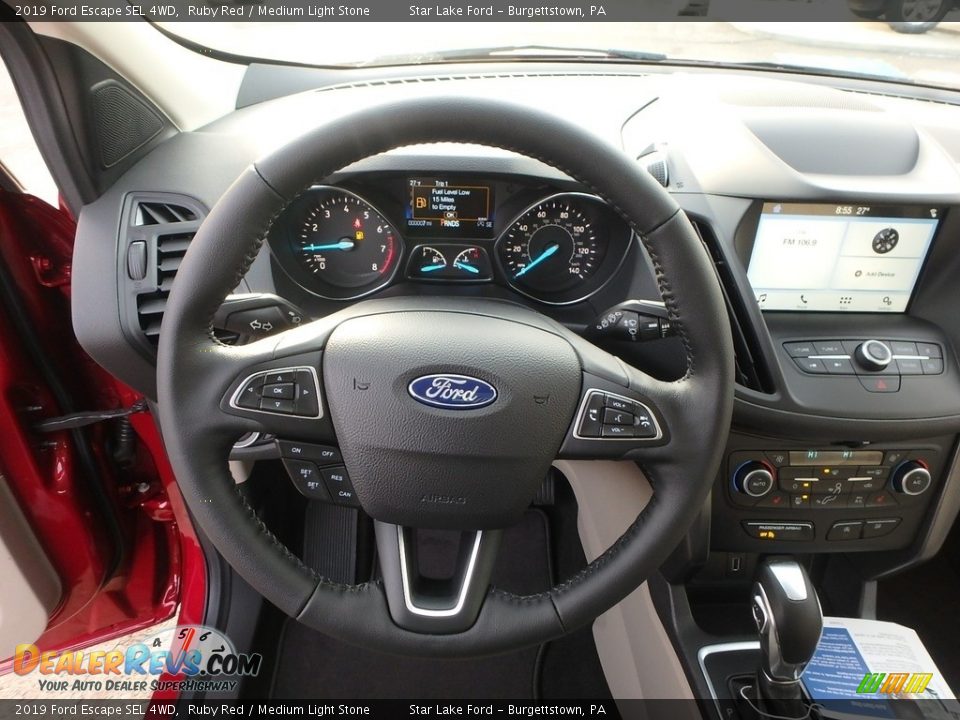2019 Ford Escape SEL 4WD Ruby Red / Medium Light Stone Photo #17