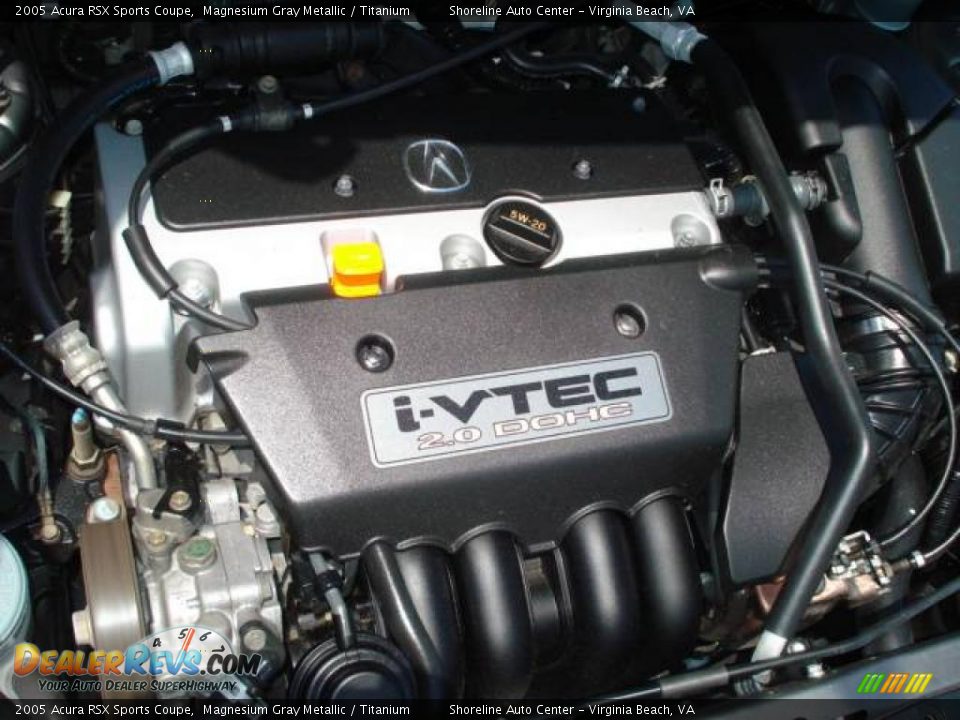 2005 Acura RSX Sports Coupe Magnesium Gray Metallic / Titanium Photo #16