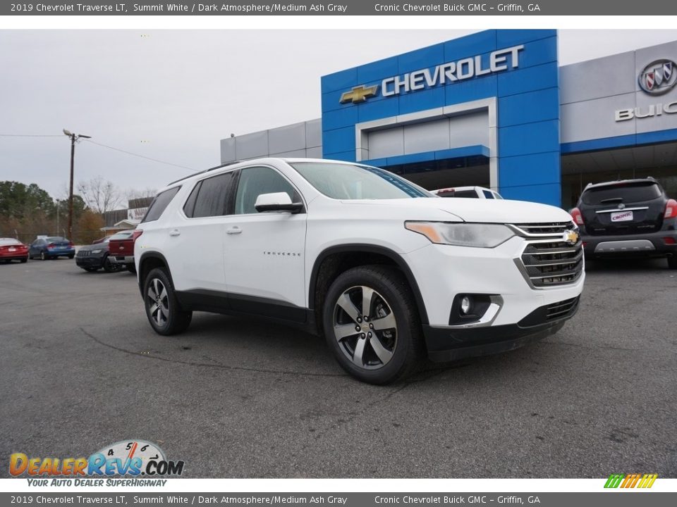 2019 Chevrolet Traverse LT Summit White / Dark Atmosphere/Medium Ash Gray Photo #1