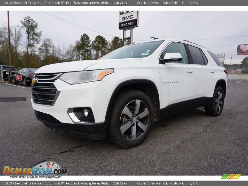 2019 Chevrolet Traverse LT Summit White / Dark Atmosphere/Medium Ash Gray Photo #3
