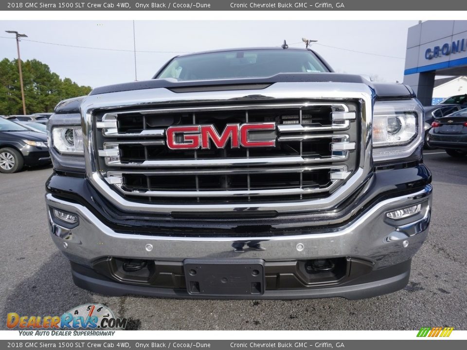 2018 GMC Sierra 1500 SLT Crew Cab 4WD Onyx Black / Cocoa/­Dune Photo #2