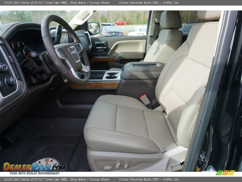 2018 GMC Sierra 1500 SLT Crew Cab 4WD Onyx Black / Cocoa/­Dune Photo #4