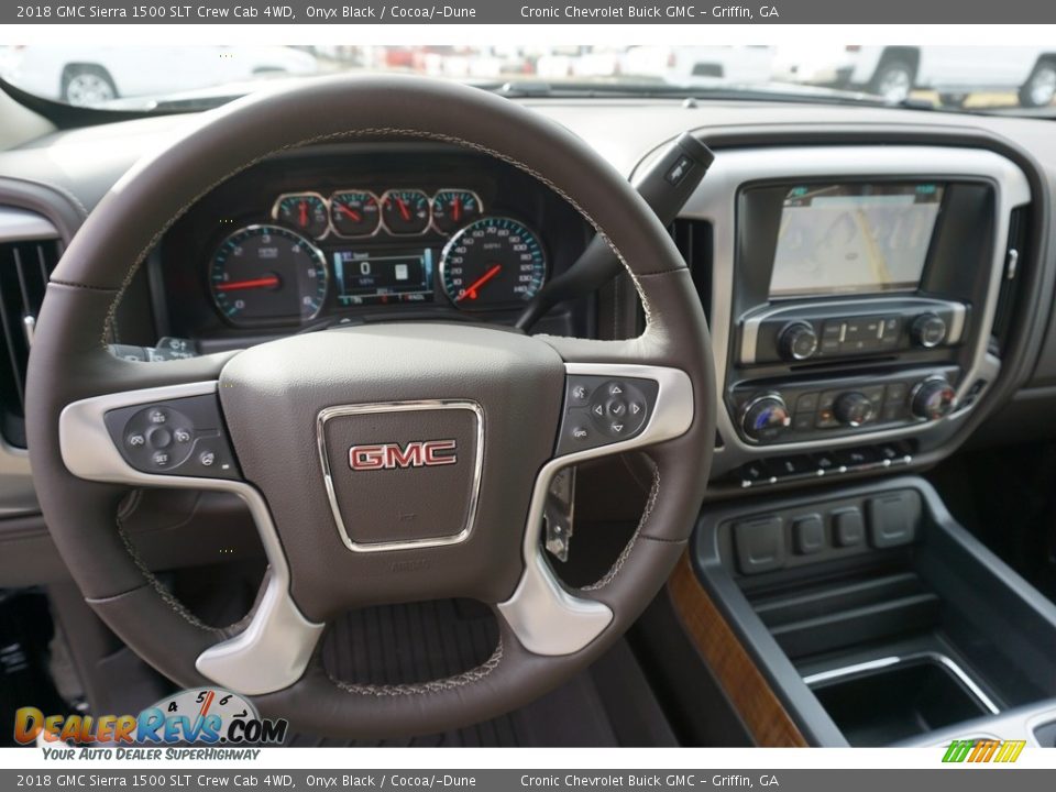 2018 GMC Sierra 1500 SLT Crew Cab 4WD Onyx Black / Cocoa/­Dune Photo #5