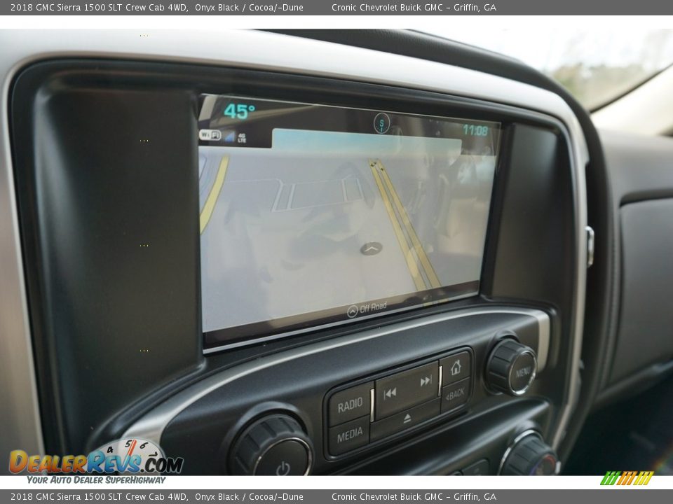 2018 GMC Sierra 1500 SLT Crew Cab 4WD Onyx Black / Cocoa/­Dune Photo #6