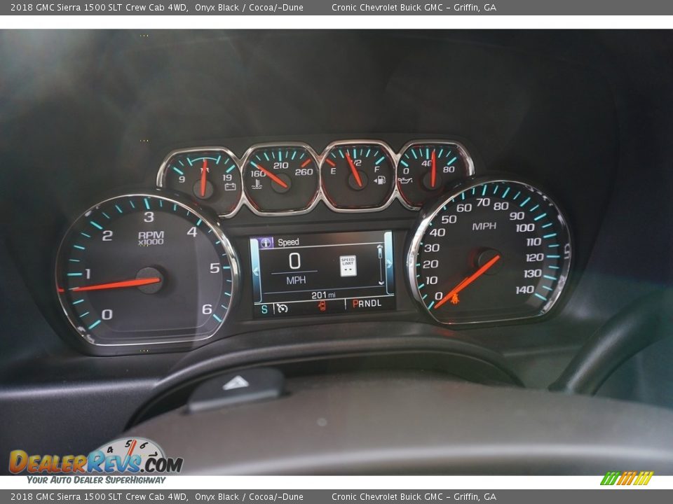 2018 GMC Sierra 1500 SLT Crew Cab 4WD Onyx Black / Cocoa/­Dune Photo #7