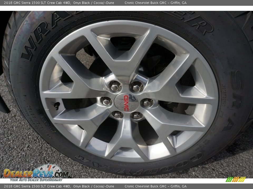 2018 GMC Sierra 1500 SLT Crew Cab 4WD Onyx Black / Cocoa/­Dune Photo #9