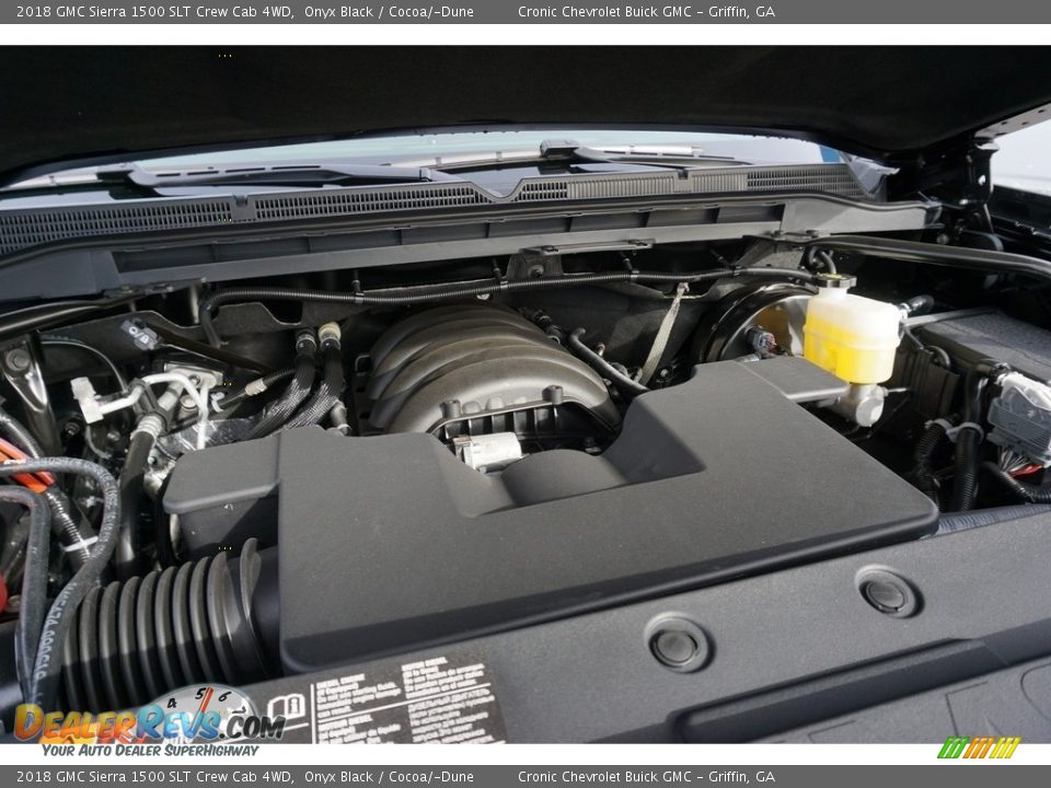 2018 GMC Sierra 1500 SLT Crew Cab 4WD Onyx Black / Cocoa/­Dune Photo #10
