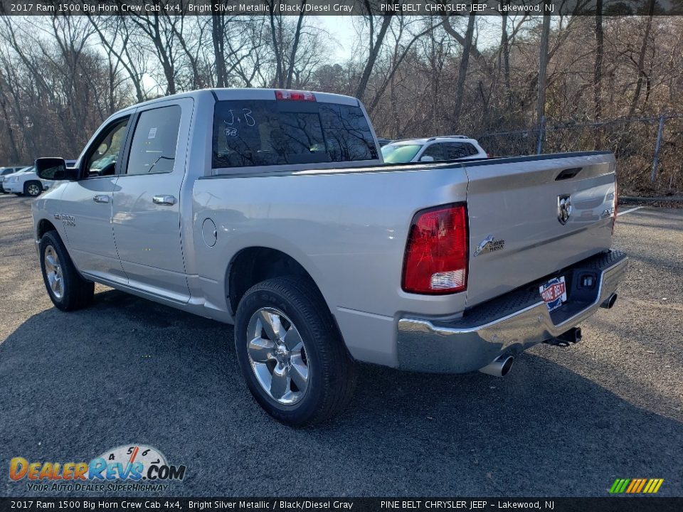2017 Ram 1500 Big Horn Crew Cab 4x4 Bright Silver Metallic / Black/Diesel Gray Photo #2