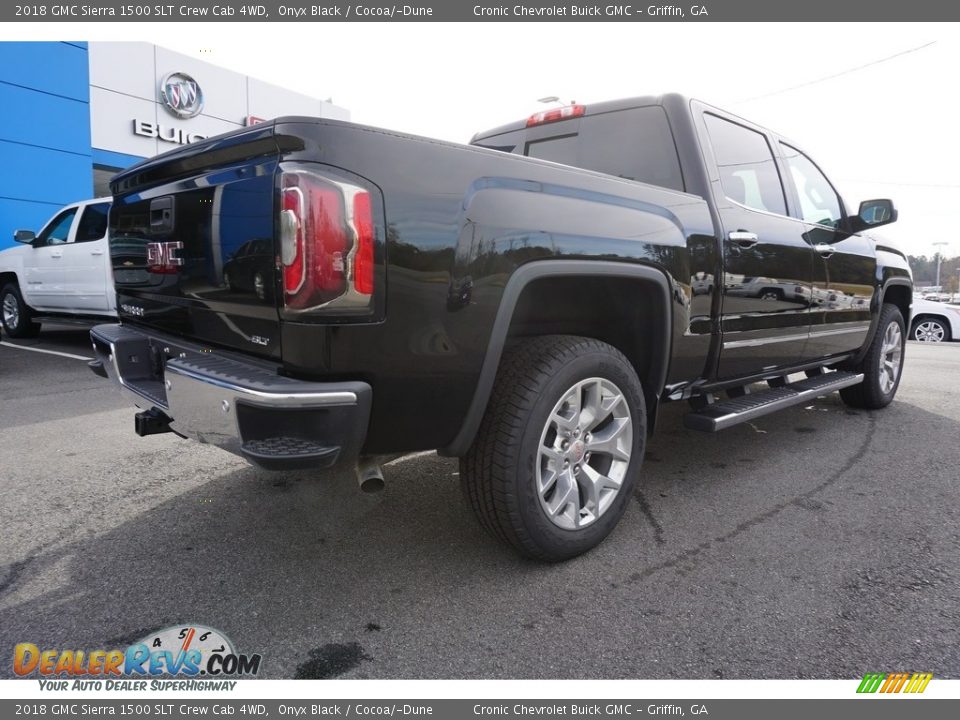 2018 GMC Sierra 1500 SLT Crew Cab 4WD Onyx Black / Cocoa/­Dune Photo #12