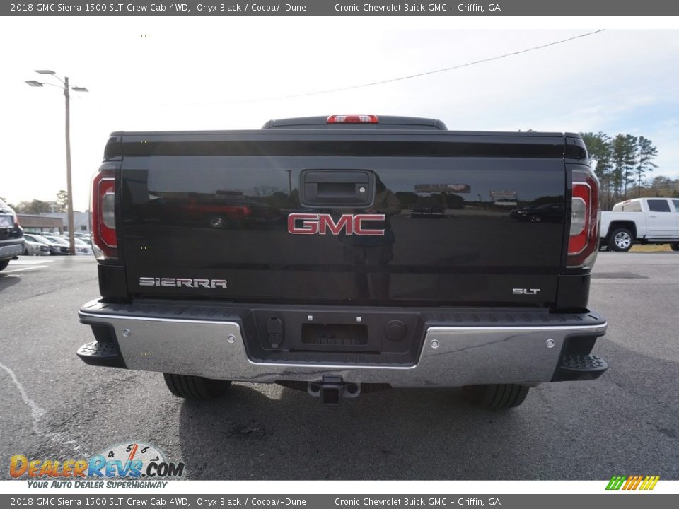 2018 GMC Sierra 1500 SLT Crew Cab 4WD Onyx Black / Cocoa/­Dune Photo #13