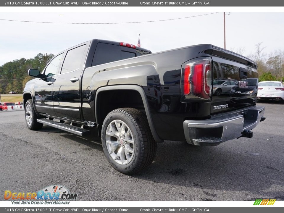 2018 GMC Sierra 1500 SLT Crew Cab 4WD Onyx Black / Cocoa/­Dune Photo #14