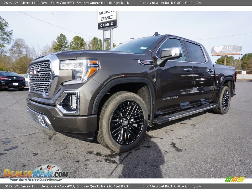 2019 GMC Sierra 1500 Denali Crew Cab 4WD Smokey Quartz Metallic / Jet Black Photo #3