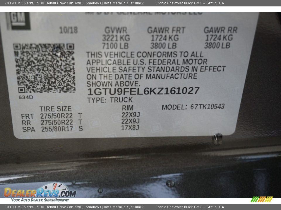 2019 GMC Sierra 1500 Denali Crew Cab 4WD Smokey Quartz Metallic / Jet Black Photo #15