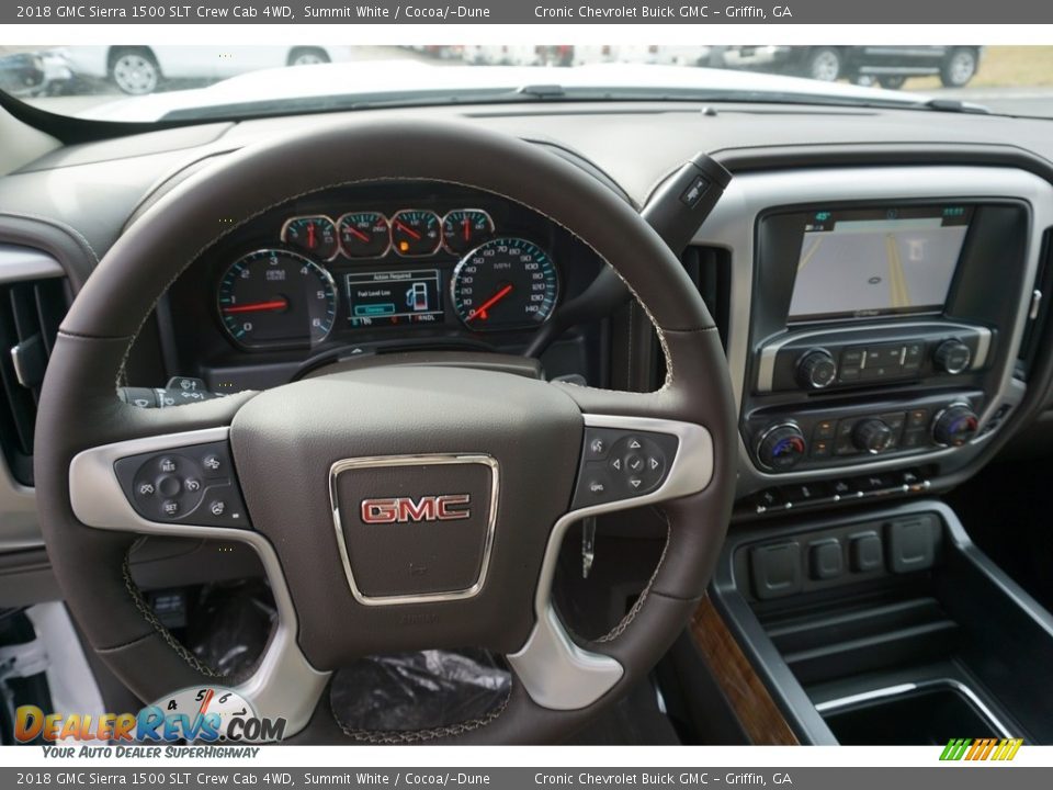 2018 GMC Sierra 1500 SLT Crew Cab 4WD Summit White / Cocoa/­Dune Photo #5