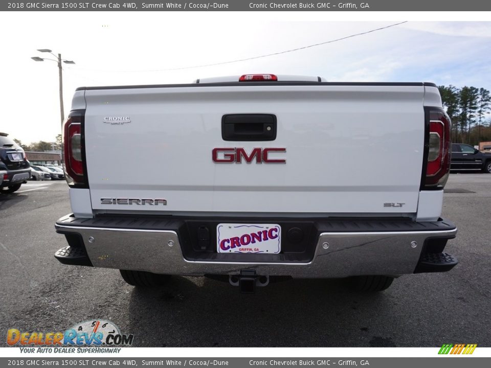 2018 GMC Sierra 1500 SLT Crew Cab 4WD Summit White / Cocoa/­Dune Photo #13