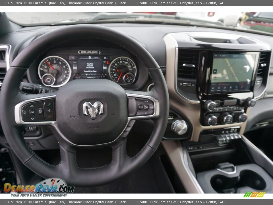 2019 Ram 1500 Laramie Quad Cab Steering Wheel Photo #5