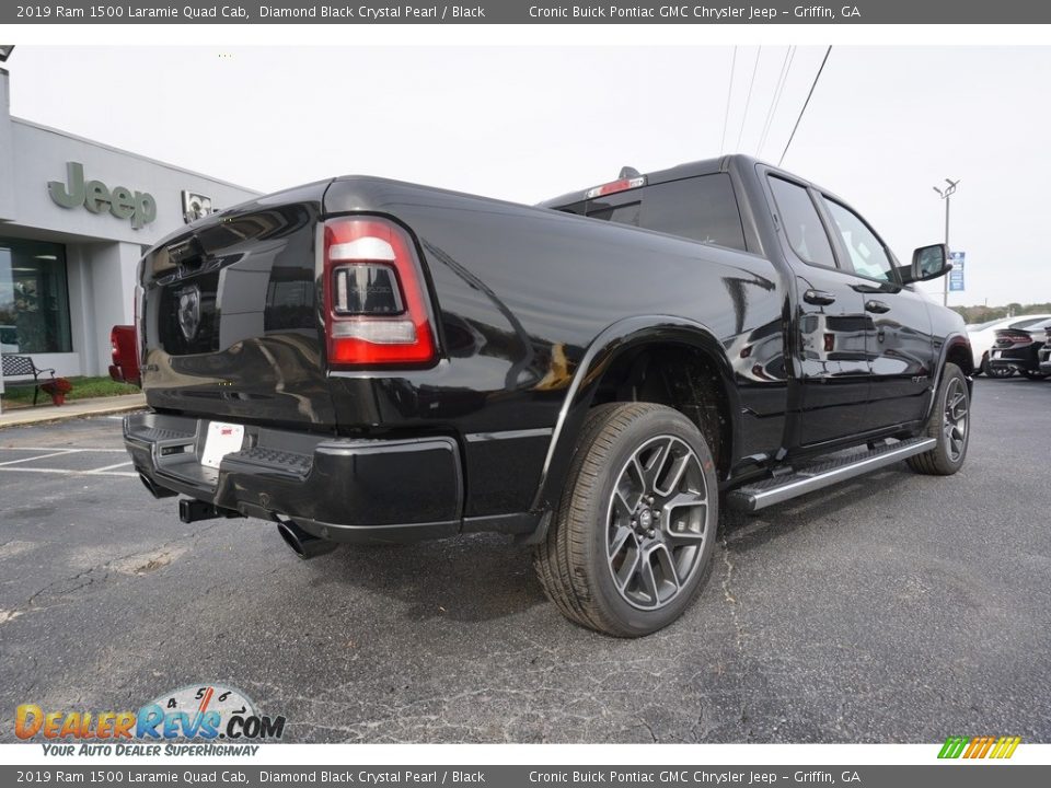 2019 Ram 1500 Laramie Quad Cab Diamond Black Crystal Pearl / Black Photo #11