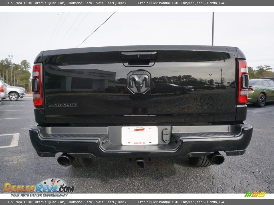 2019 Ram 1500 Laramie Quad Cab Diamond Black Crystal Pearl / Black Photo #12