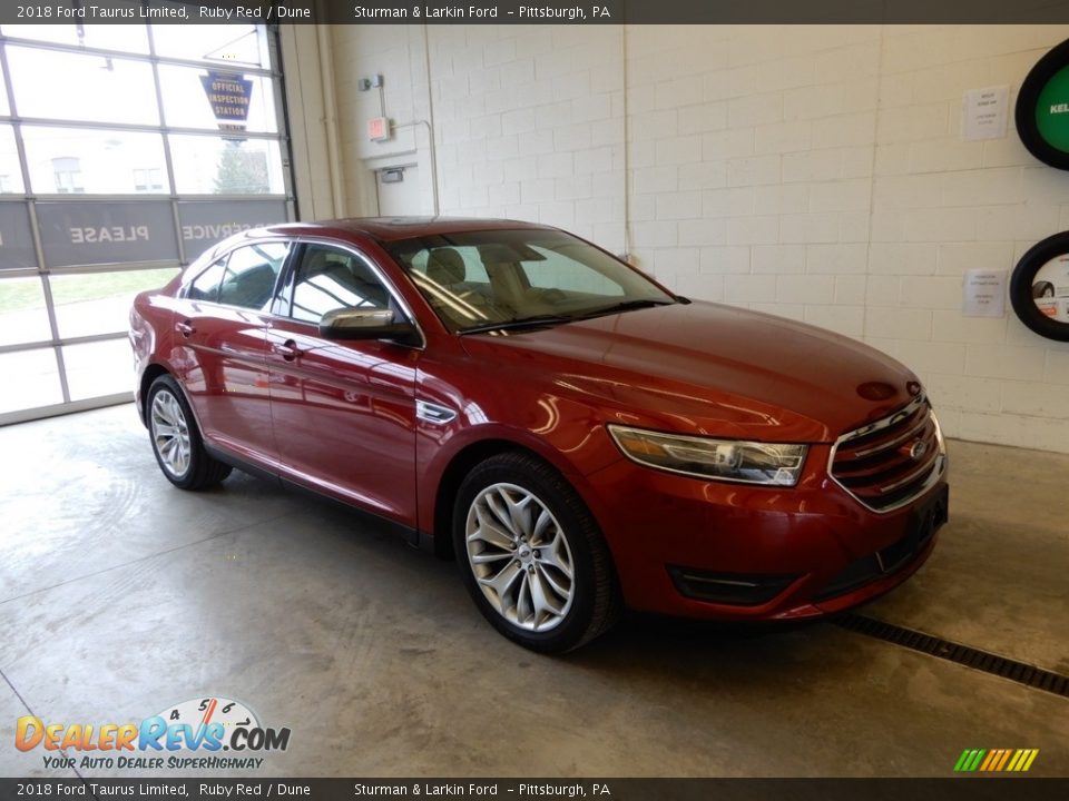 2018 Ford Taurus Limited Ruby Red / Dune Photo #1